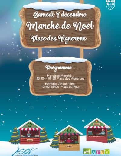 Affiche marché de noël 2024