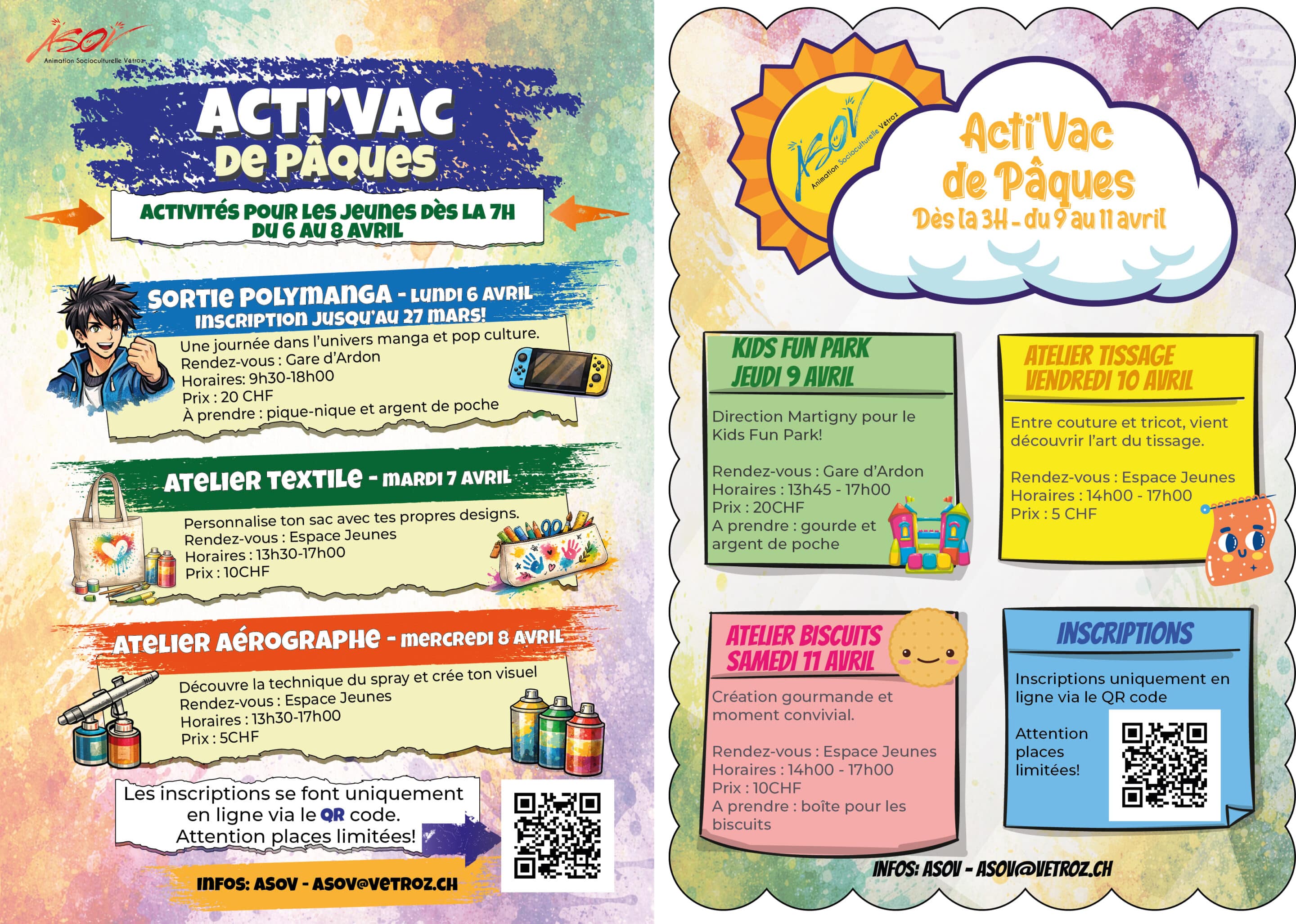 Programme des vacances de Pâques 