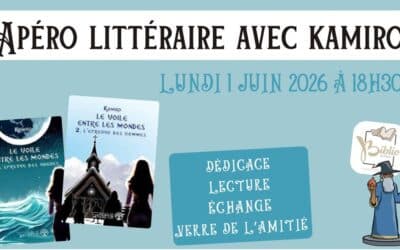 Apéro littéraire avec Kamiro à la biblio – lundi 1er juin 2026, à 18h30